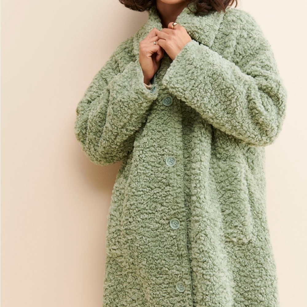 Anthropologie MOON RIVER SHERPA OVERSIZED COAT